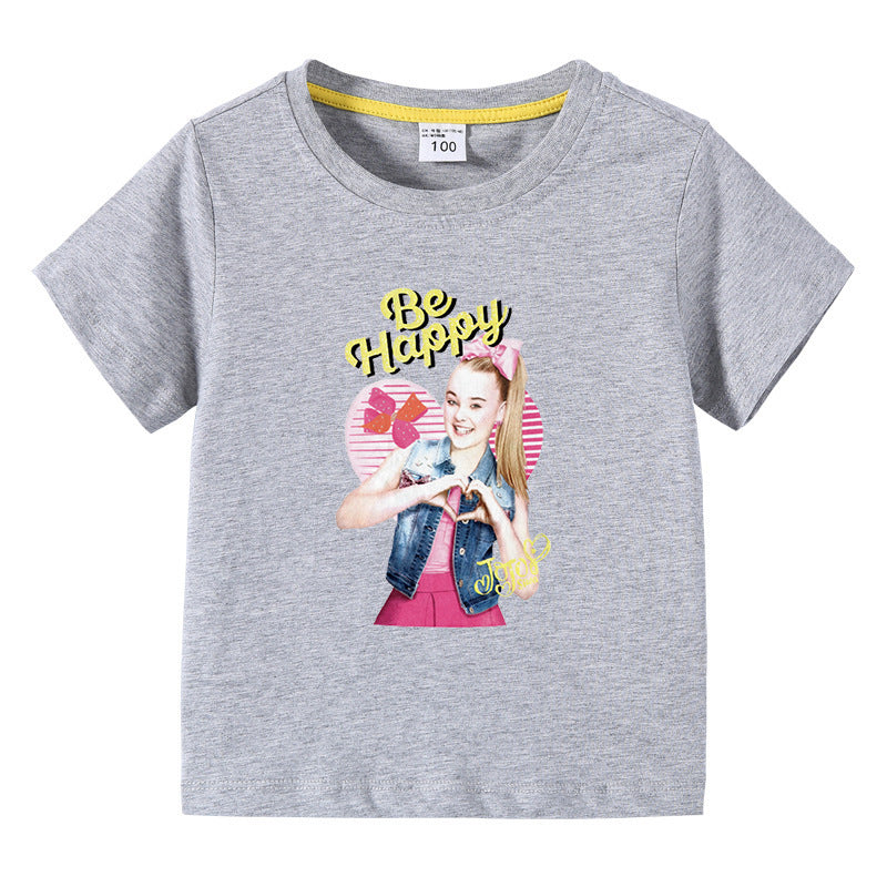 Children's summer short sleeved T-shirt