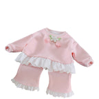 Children's long sleeved hoodie two-piece set