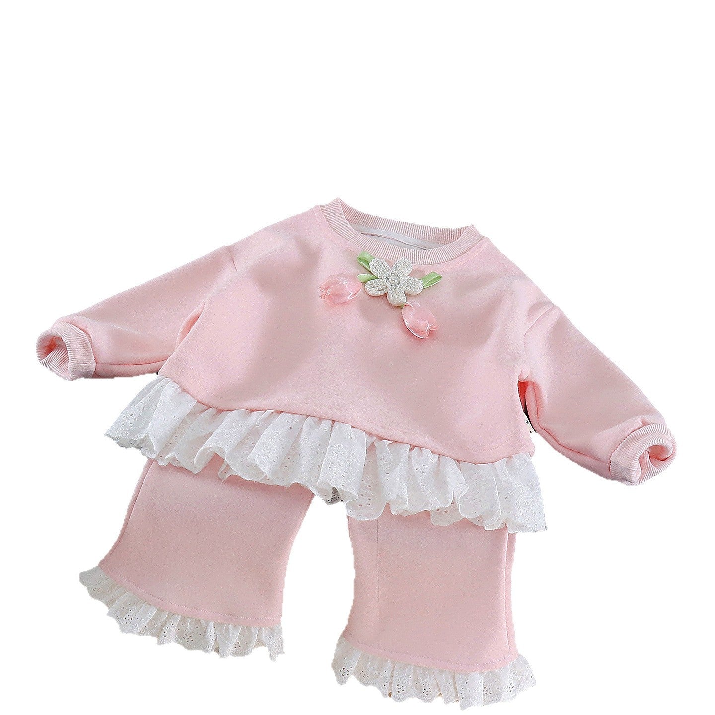 Children's long sleeved hoodie two-piece set