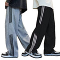 Boy's Straight Leg Pants Striped Casual Loose Fit Trousers for Kids