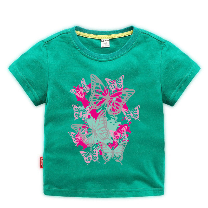 Children's summer short sleeved T-shirt