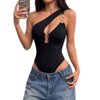 Schulterfreier Jumpsuit Eng Anliegend