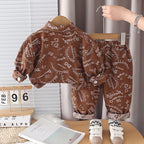 Coat long sleeved three piece set for baby and children's clothing
