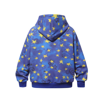 Batik-Hoodie mit Sternenprint