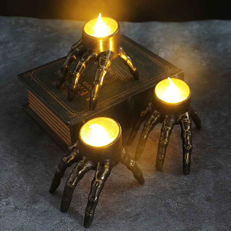 Halloween Skull Hand Decorative Night Light, Halloween Skull Decoration, Ambient Lighting Prop, Candle Lamp