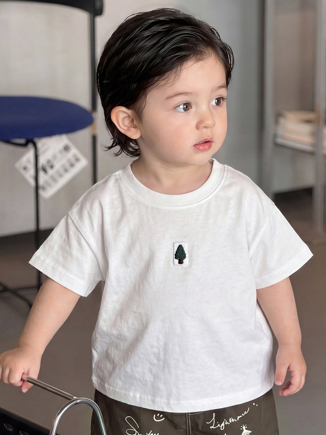 Lightweight Open Front Cardigan Shorts Set, Kids Clothing