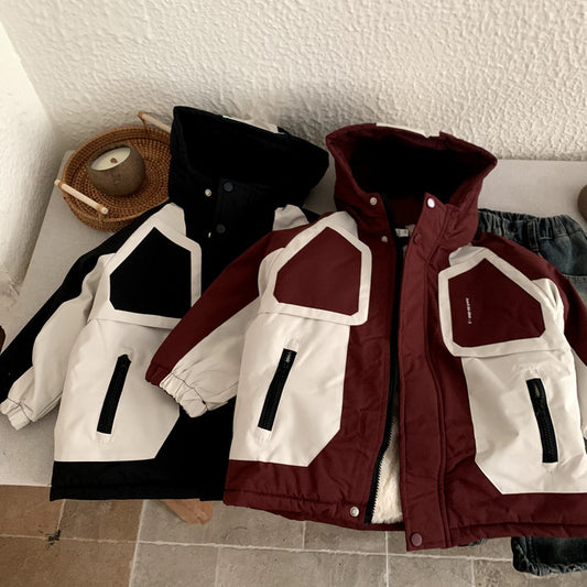Warmer gefütterter Wintermantel für Mädchen