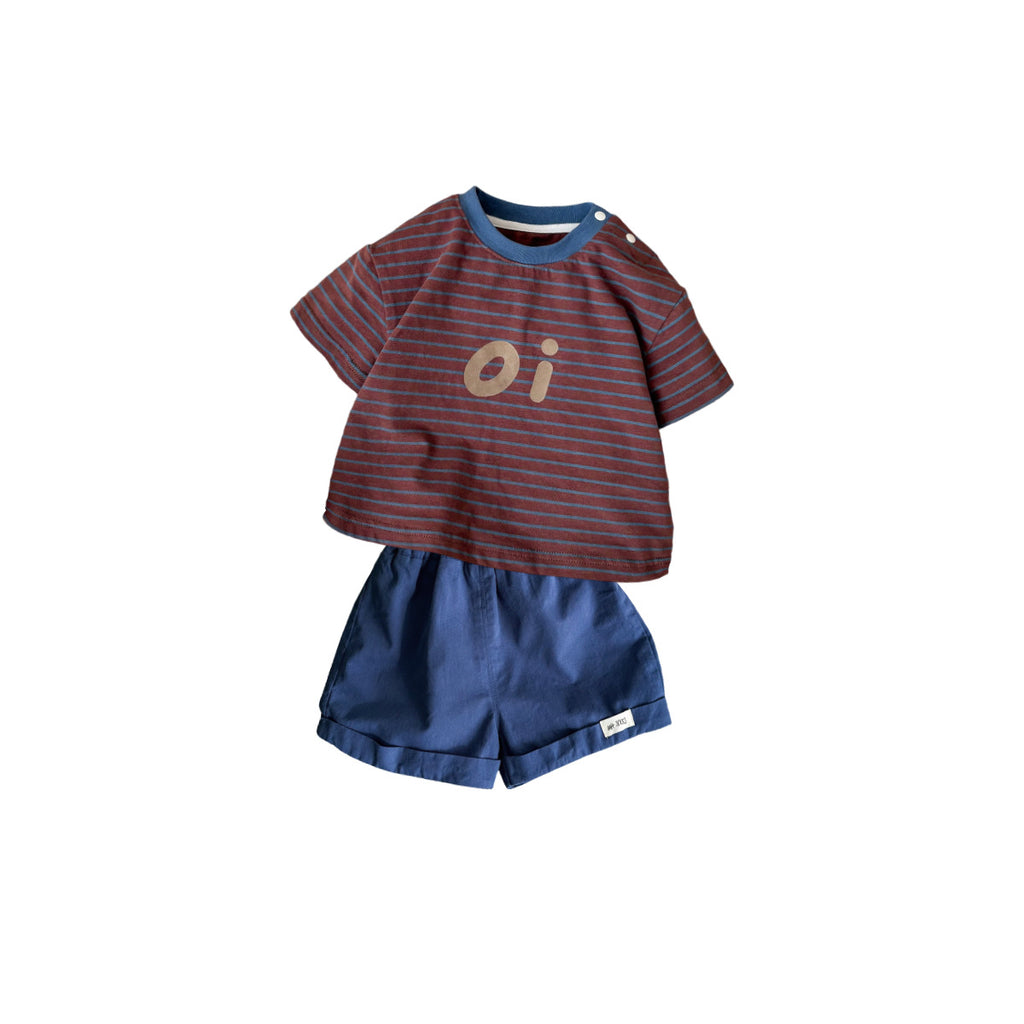 Pure Cotton Two-Piece Lightweight A-Class Outfit, Short Sleeve T-Shirt