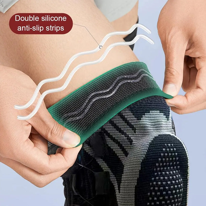 Kniebandage mit Drehverschluss und Federstützen