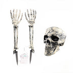 Halloween Decoration Plastic Skeleton Hand LED Glow Ghost Hand Prop Ground Stake Light-Up Decor