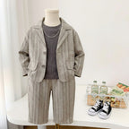 Baby Spring and Autumn Suit Long Sleeve Three Piece Set