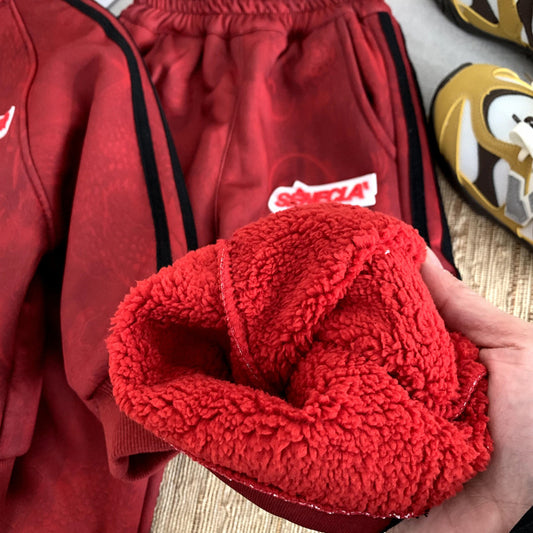 Warmes Plüsch-Set für Mädchen (Jacke + Hose)