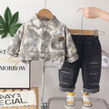 Children's tie dye long sleeved two-piece set for baby spring and autumn