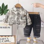 Children's tie dye long sleeved two-piece set for baby spring and autumn