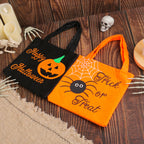 Halloween Pumpkin Tote Bag, Kids' Non-Woven Gift Bag for Halloween, Candy Bag for Children's Parties