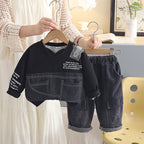 Baby autumn hoodie long sleeved two-piece set