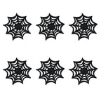 Halloween Party Decorative Coasters, Non-Woven Spiderweb Coasters, Halloween Table Decor
