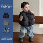 Jeans Thickened Vest Children's Three-Piece Set Sweater Underwear Kids