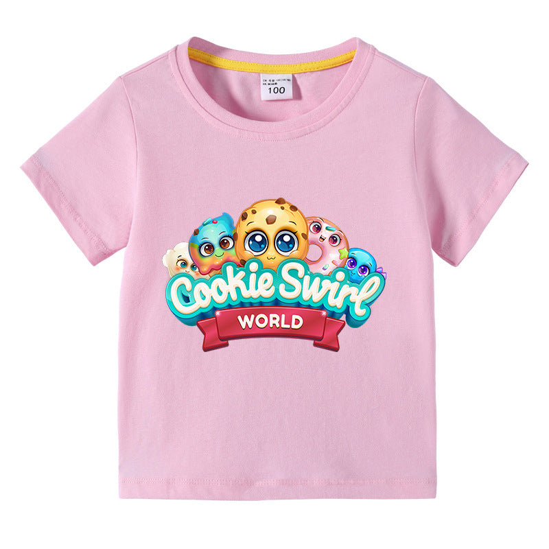 Children's summer short sleeved T-shirt