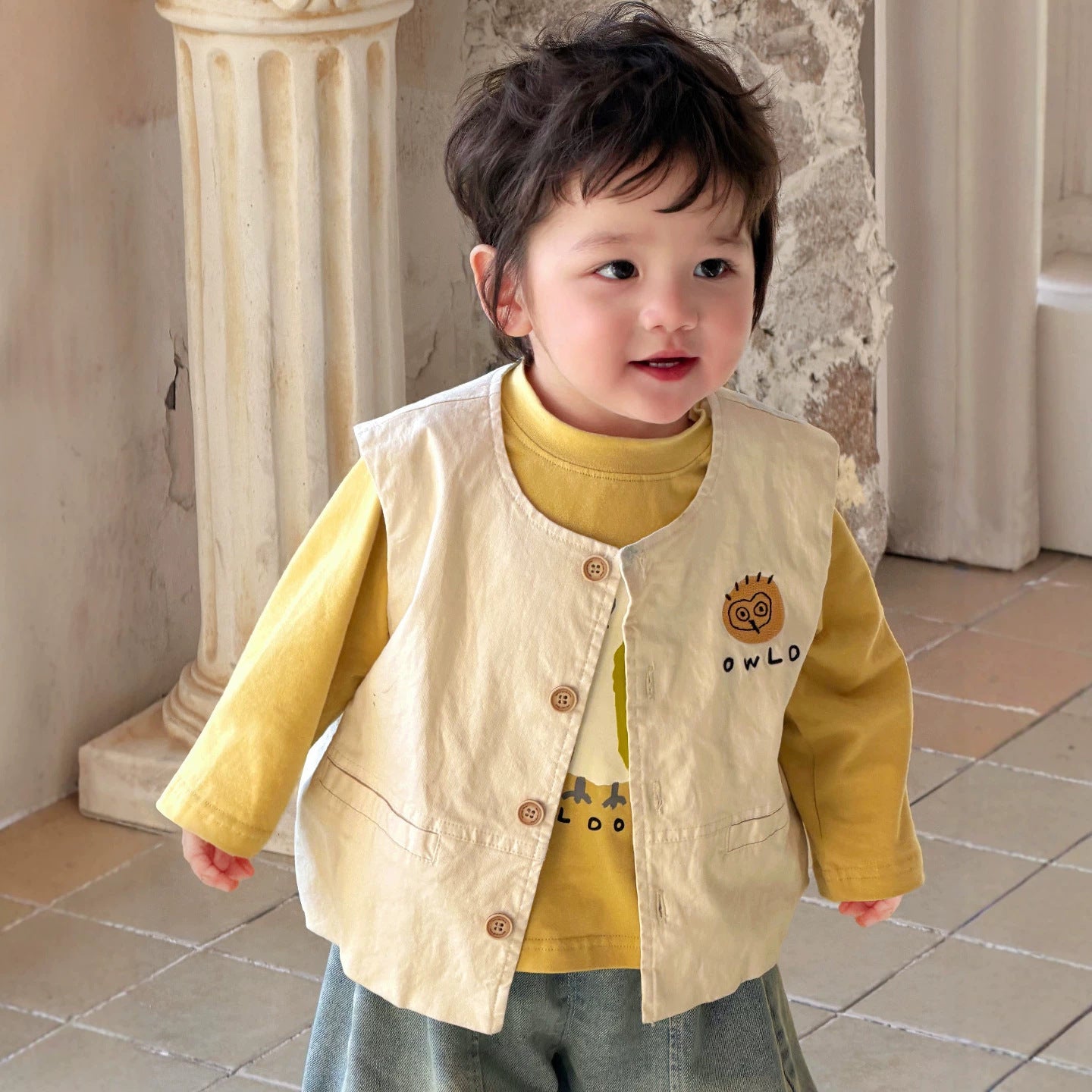 Outfit for Boys Baby Boy Vest Top and Pants Three-piece Set for Toddlers