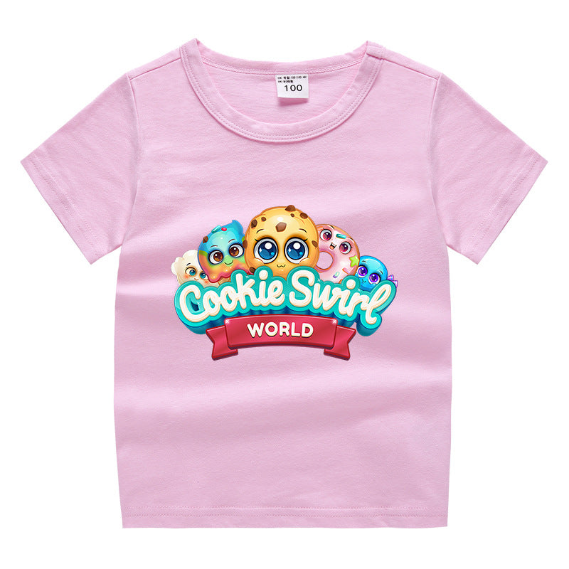 Children's summer short sleeved T-shirt