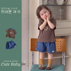 Pure Cotton Two-Piece Lightweight A-Class Outfit, Short Sleeve T-Shirt