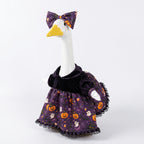 PorchGoose Halloween Costume Purple Velvet Printed Creative Outfit Set