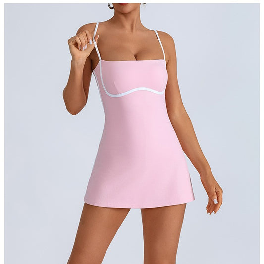 Sportkleid für Yoga und Tennis mit integriertem BH
