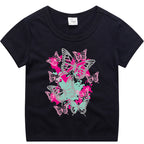 Short sleeved T-shirt girls' pure cotton base shirt