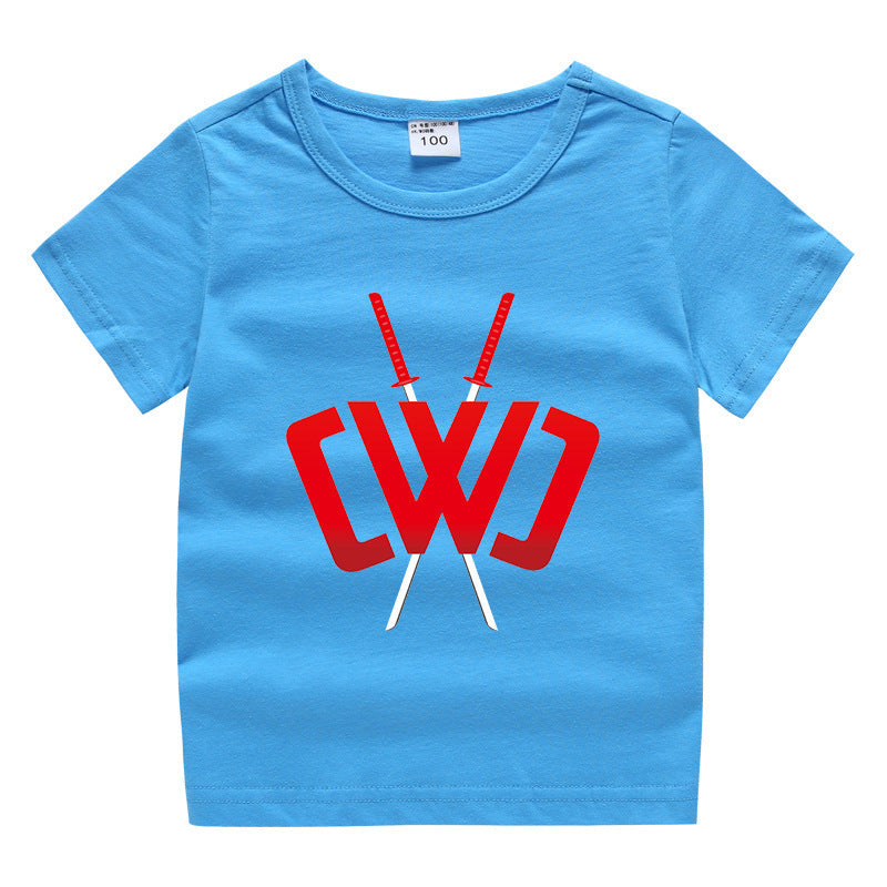 Children's summer short sleeved T-shirt