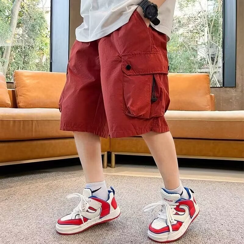 Casual Style Boys' Shorts, Lightweight Cargo Pants