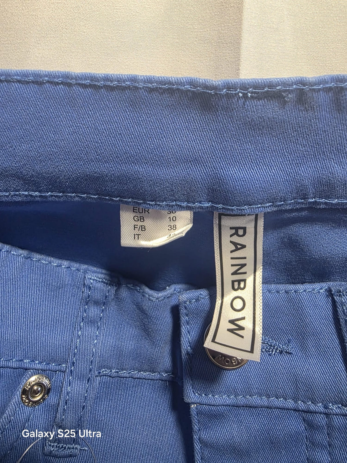 Rainbow Damen-Hose blau, gerades Bein, Stretch – neu mit Etikett