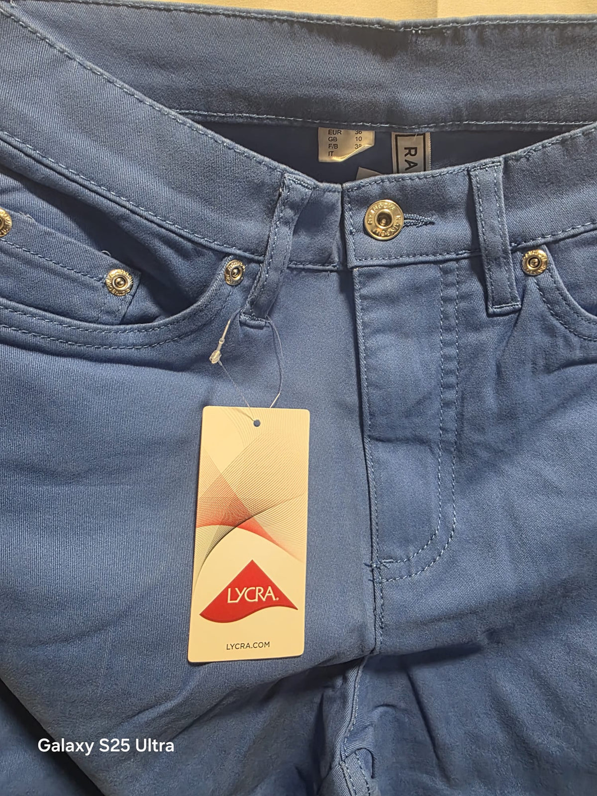Rainbow Damen-Hose blau, gerades Bein, Stretch – neu mit Etikett