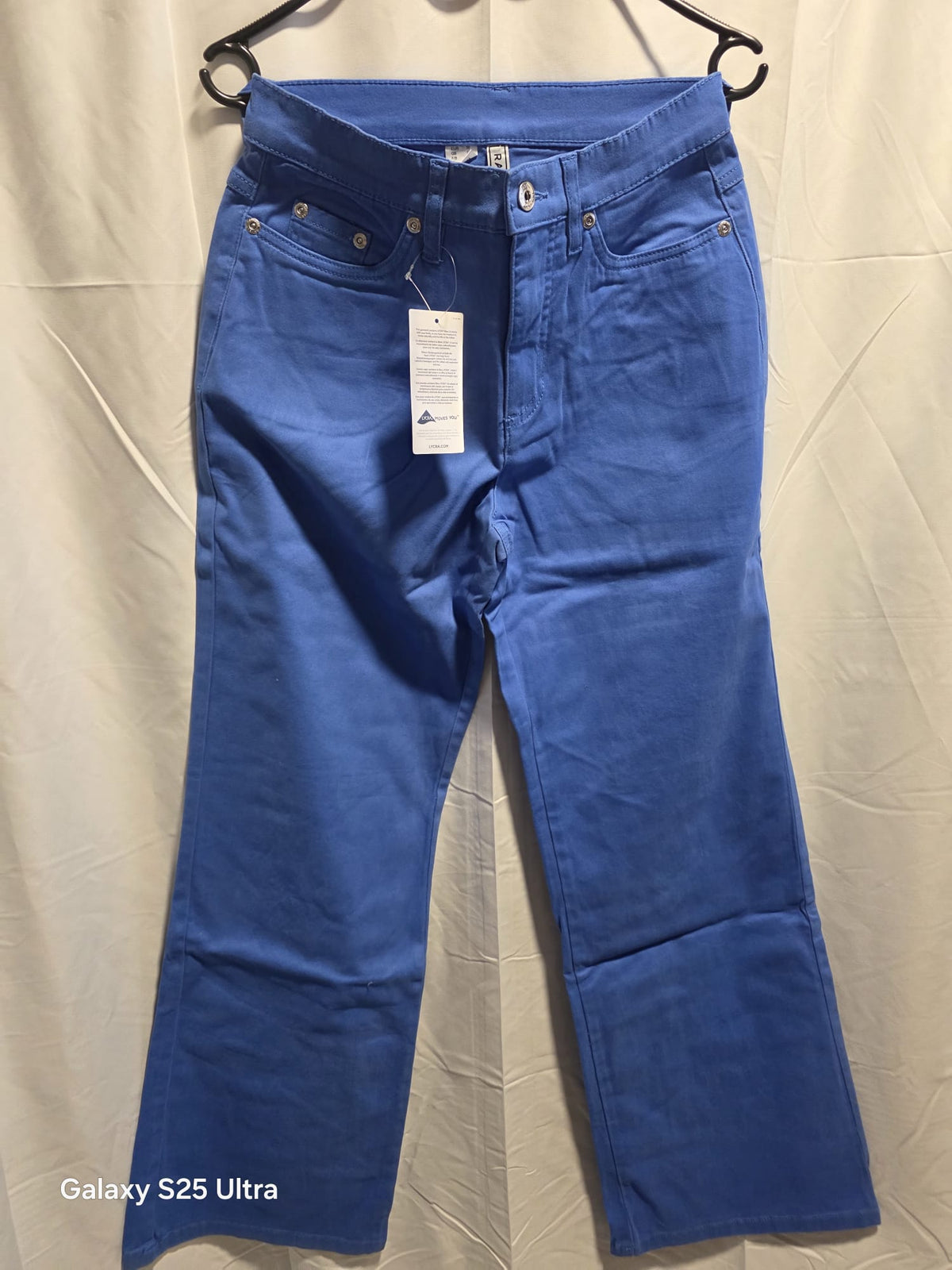 Rainbow Damen-Hose blau, gerades Bein, Stretch – neu mit Etikett