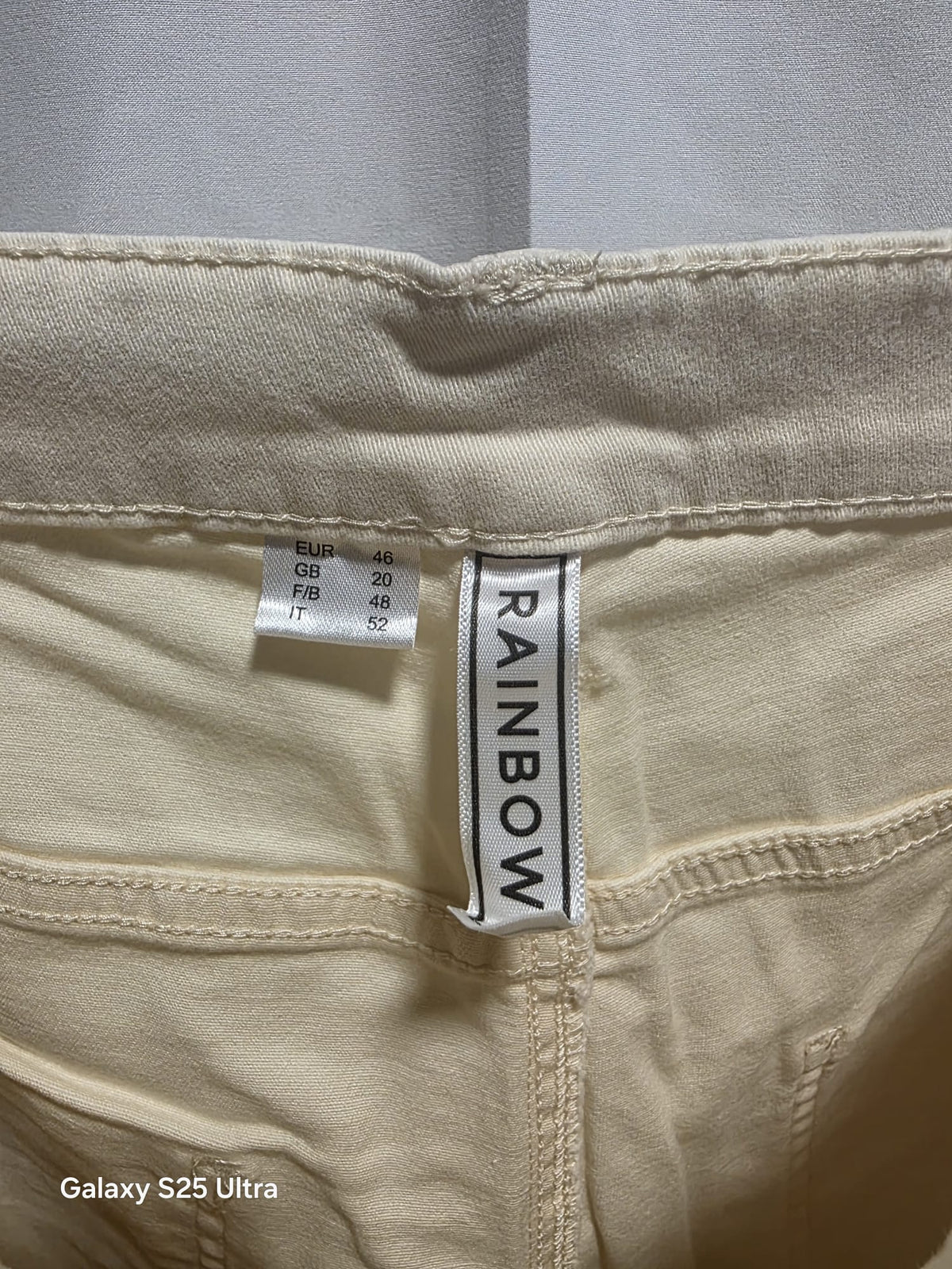 Rainbow Stretch-Jeans Damen in Creme – 5-Pocket mit LYCRA®, Neuware mit Etikett