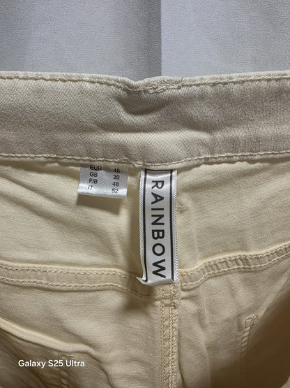 Rainbow Stretch-Jeans Damen in Creme – 5-Pocket mit LYCRA®, Neuware mit Etikett