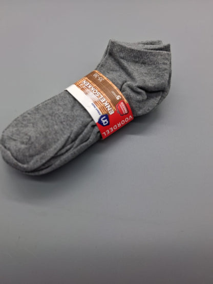 Damen Enkelsocken Grau Etikett