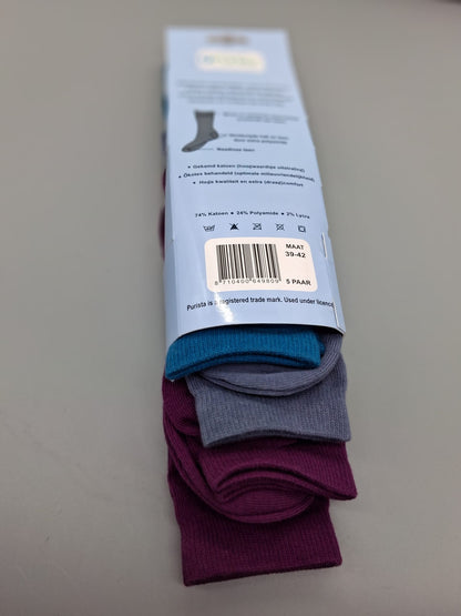 Purista Socken Etikett Rueckseite