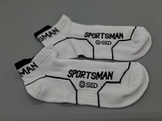 Sportsman Sneakersocken Weiß Schwarz Seitenansicht