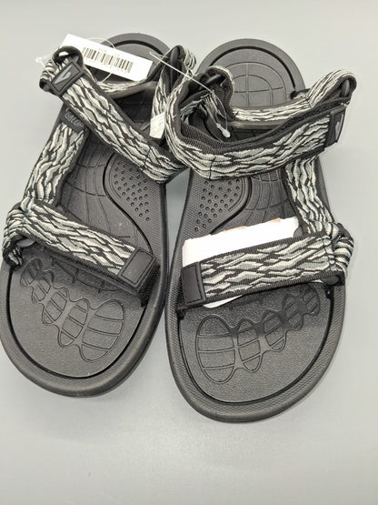 Herren Trekkingsandalen Grau Schwarz Klettverschluss Oberseite NEU