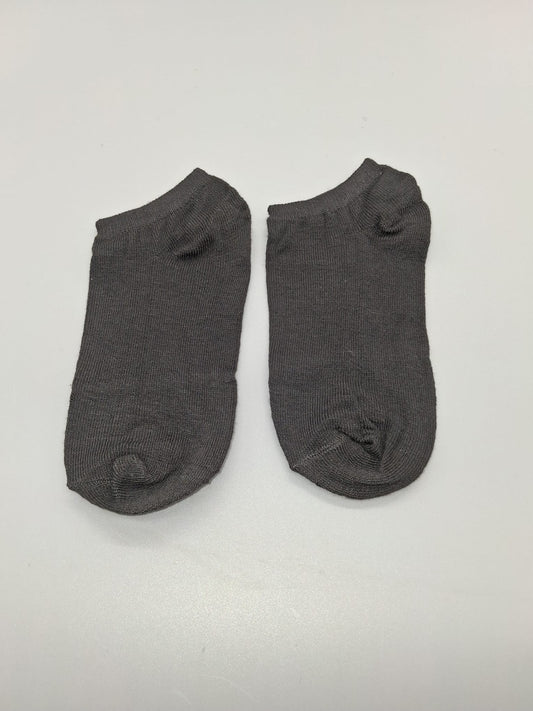 Sneaker-Socken Dunkelgrau Anthrazit Basic Uni Vorderansicht Paar