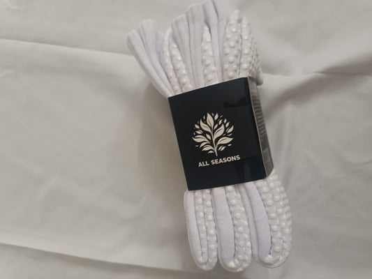 Sport Socks Grip Crew White Anti-Rutsch-Noppen Grip-Sohle All Seasons Detail
