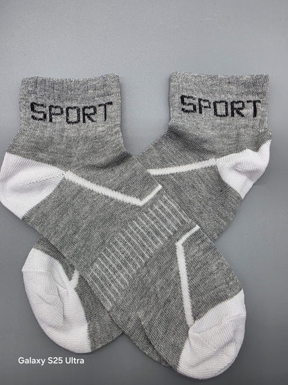 Sportsocken grau-weiß in Größe 35–38
