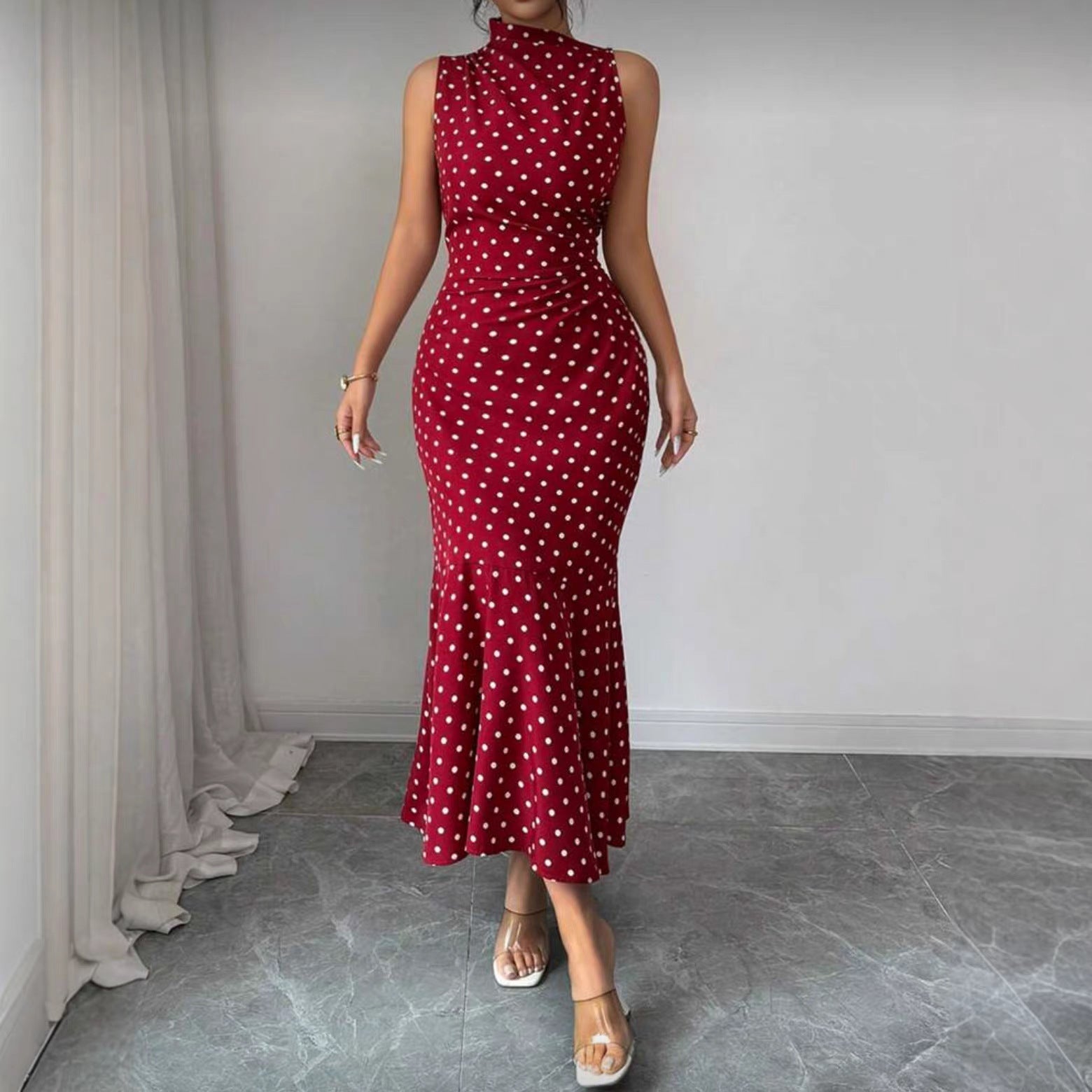 Punktemuster-Kleid Basic