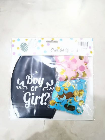 Gender Reveal Ballon Schwarz XXL – Ansicht 3