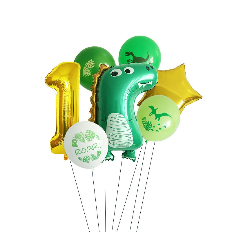 Dinosaurier Geburtstagsdeko-Set mit Ballons – Ansicht 11