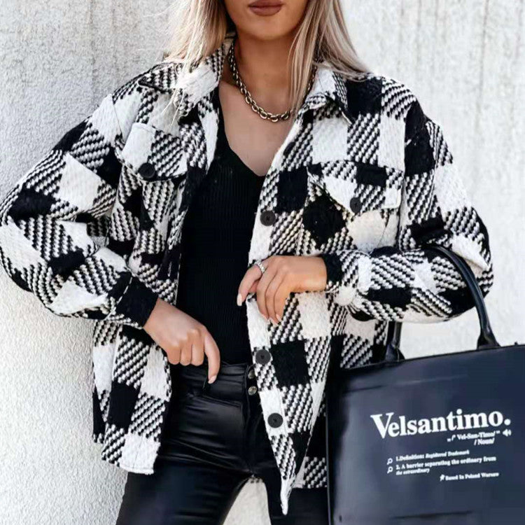 Karierte Hemdjacke für Damen