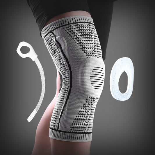 Sport-Kniebandage mit Silikon-Federung, Patella-Schutz