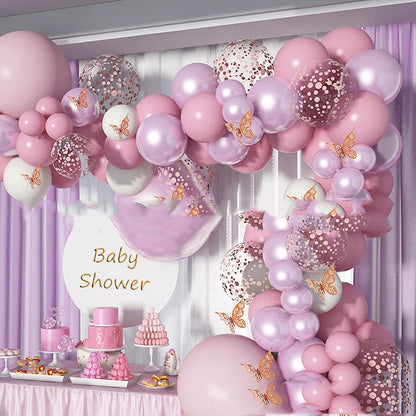 Ballongirlande in Metallic-Rosa und Flieder – Ansicht 6