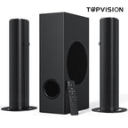 4.1Ch Sound Bar with Subwoofer, 120W Separable Sound Bar for TV, 2-In-1 Detachable Sound Bar with Usb/Aux/Coaxial/Optical/Hdmi/Bluetooth